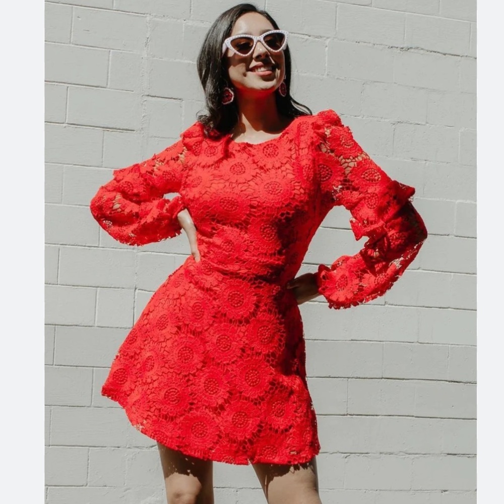 NEW red lace dress